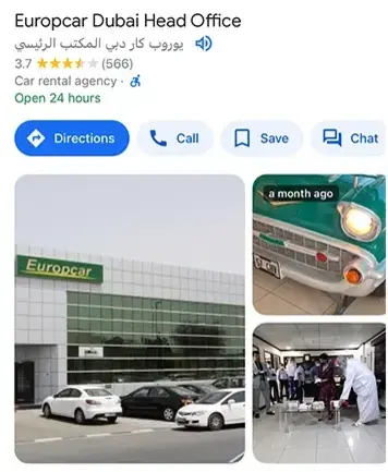 Europcar rent a car in Dubai reviews