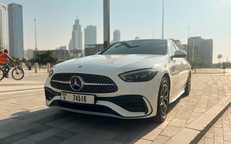 benz c200 rental in dubai