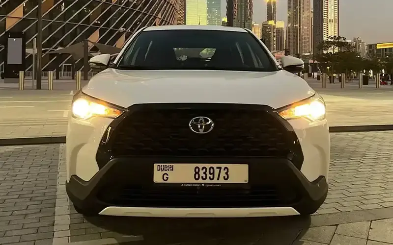 rental toyota cross in Dubai