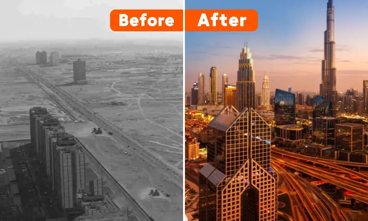 before and after of dubai