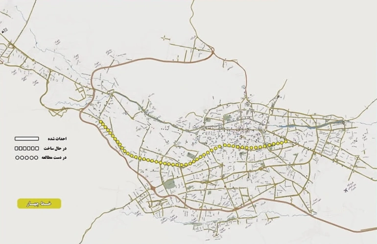 خط 4 مترو شیراز ​