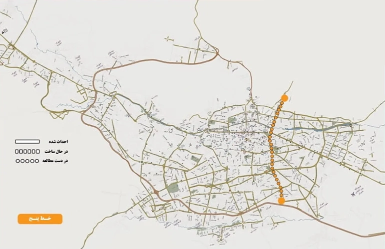 خط 5 مترو شیراز​