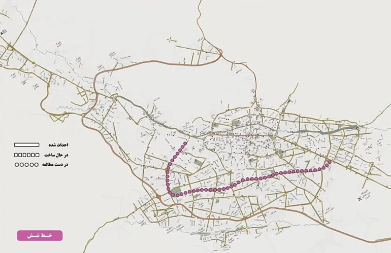 خط 6 مترو شیراز ​