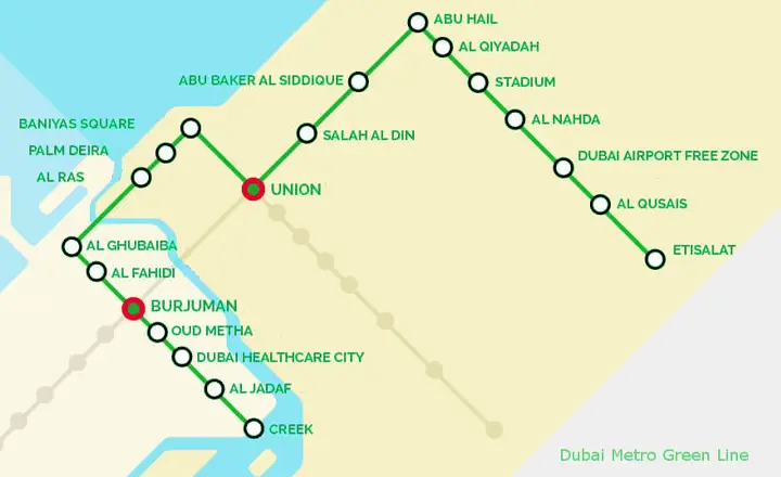 خط سبز مترو دبی