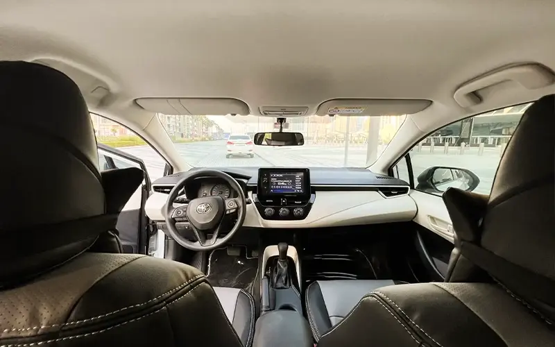 Toyota Corolla rent in Dubai - interior view